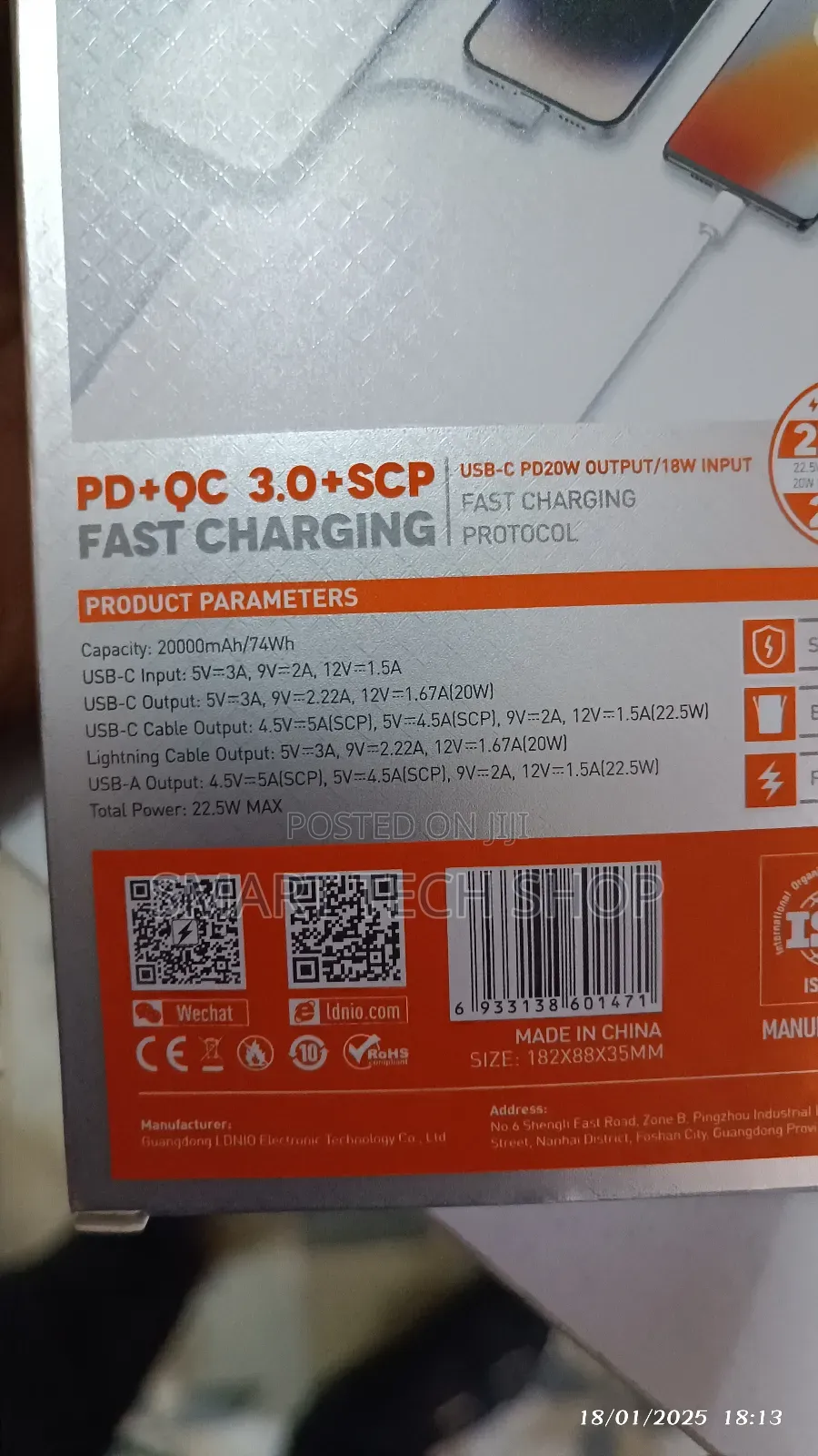 Ldnio Pq20 Super Fast Charger Long Lasting Power Bank