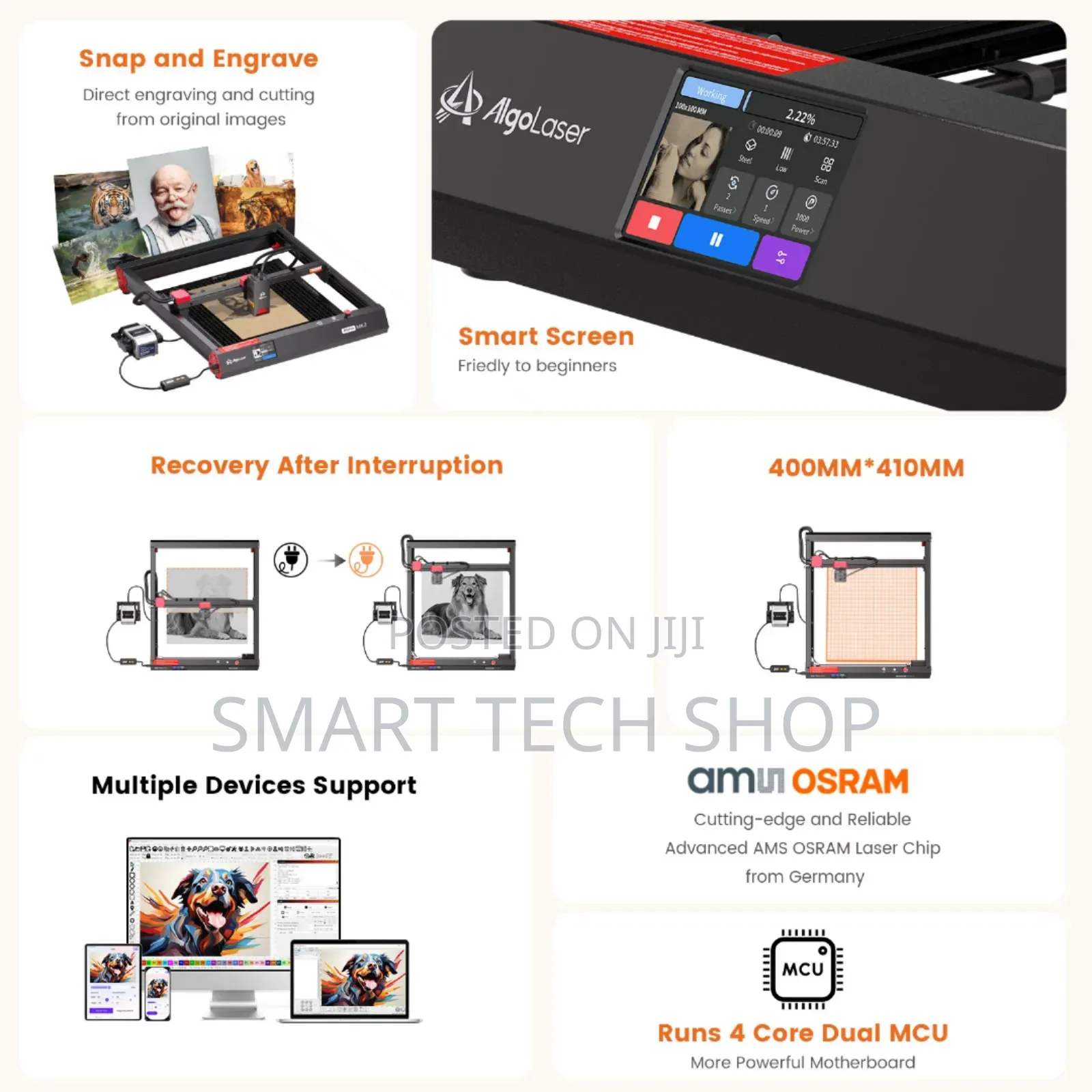 Algo Alpha MK2 20W Powerful Laser Engraver + Air Assist