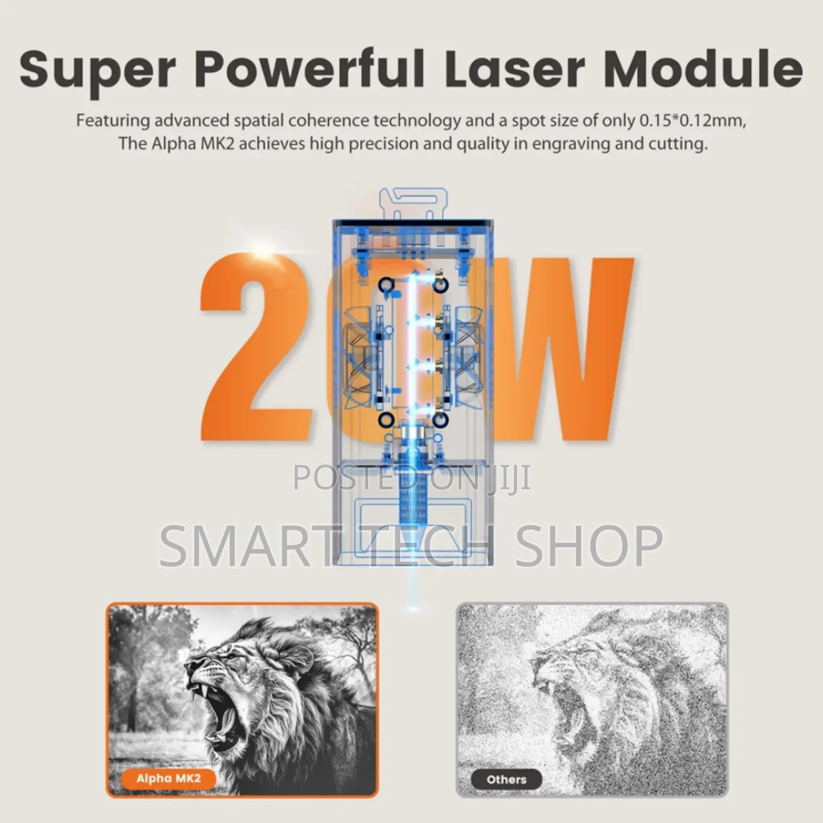 Algo Alpha MK2 20W Powerful Laser Engraver + Air Assist