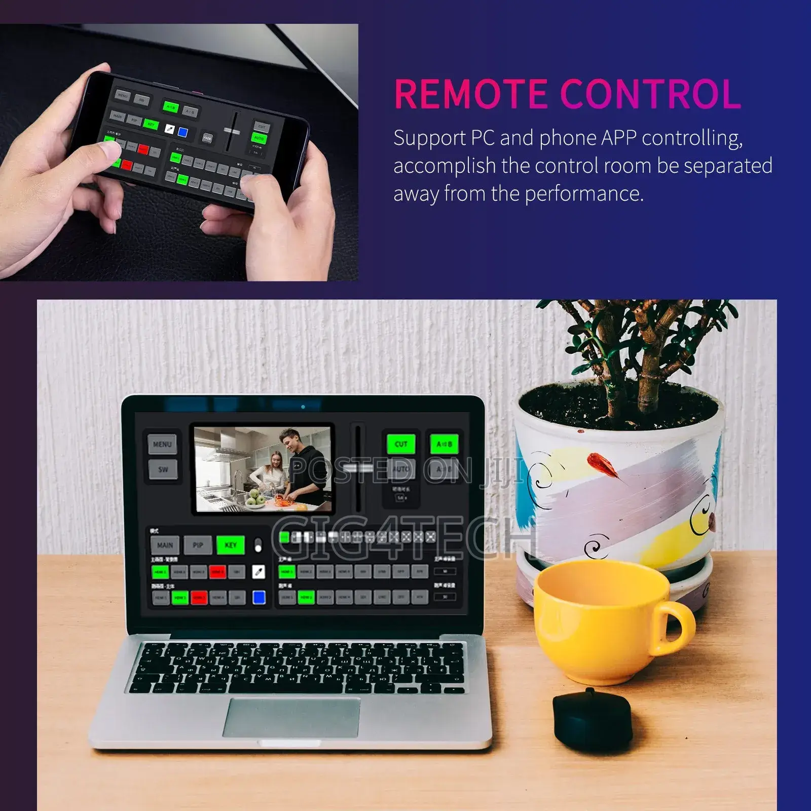 Feelworld L4 Multi-camera Video Mixer Switcher 10.1" Screen