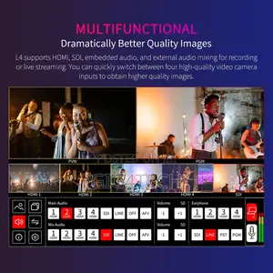 Feelworld L4 Multi-camera Video Mixer Switcher 10.1" Screen