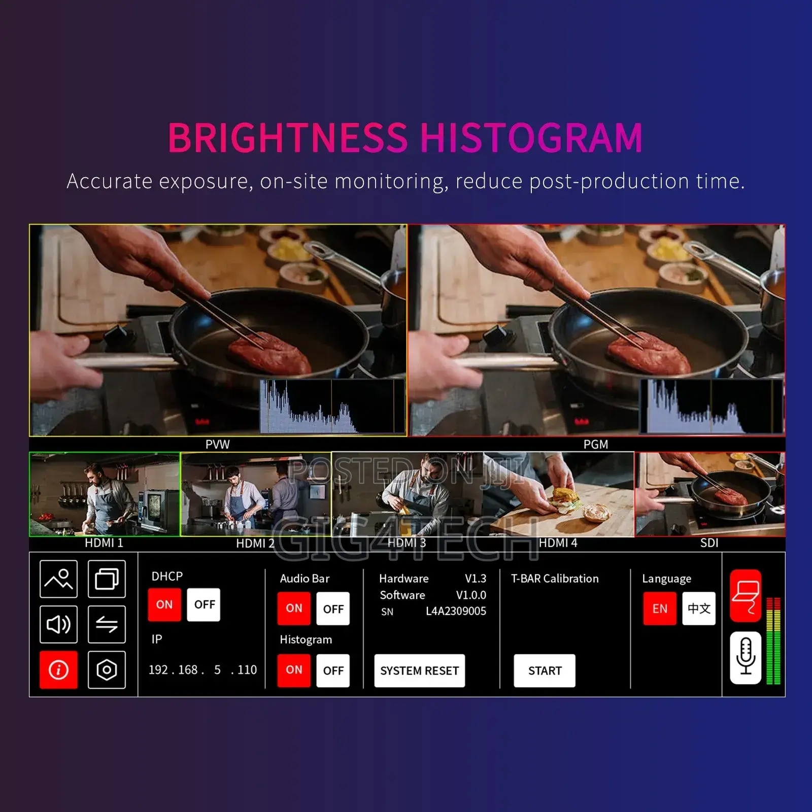 Feelworld L4 Multi-camera Video Mixer Switcher 10.1" Screen