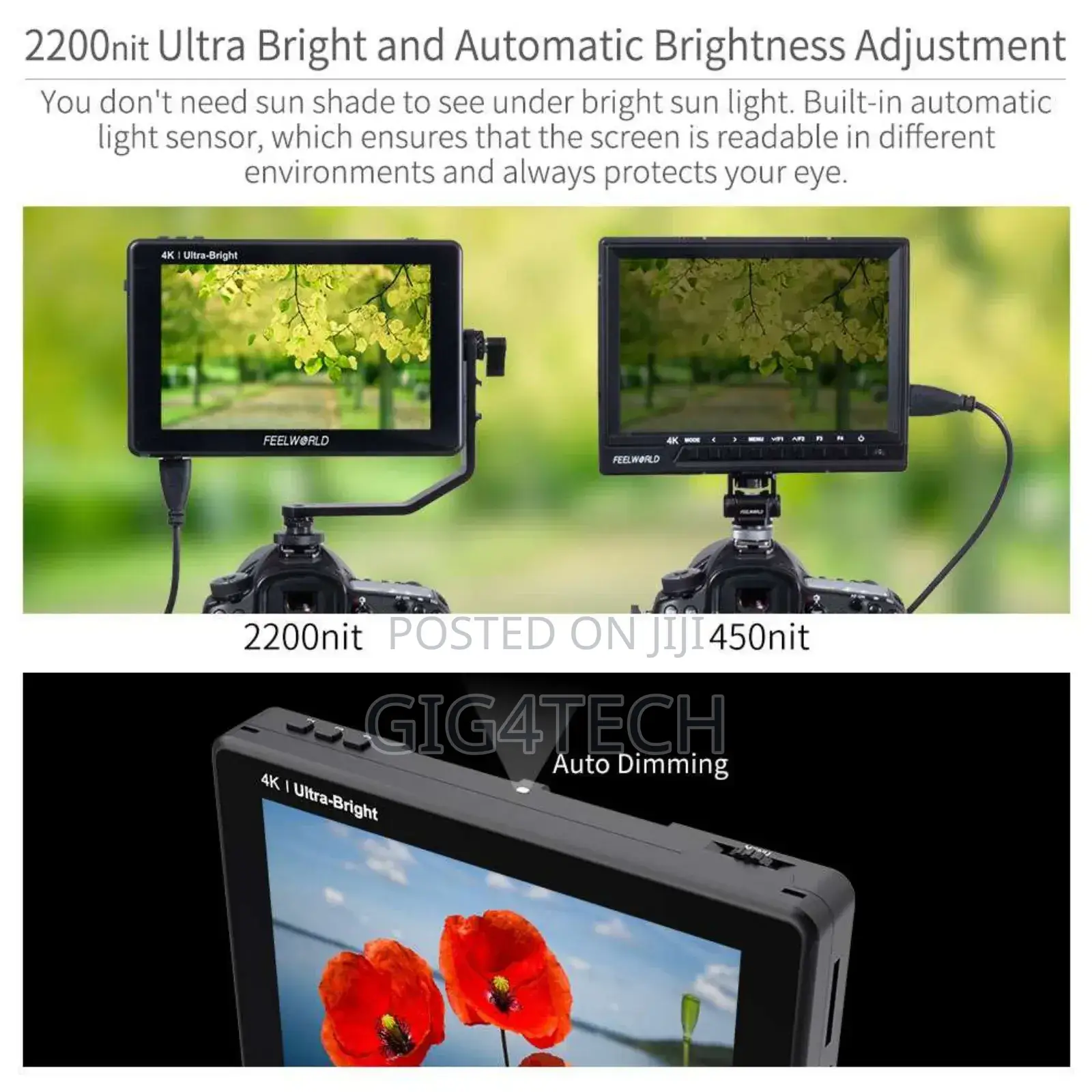 Feelworld Lut7 7in 2200nit Camera DSLR Field Monitor 3d Lut