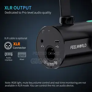 Feelworld Pm1-as XLR Usb Podcast Microphone With Stand