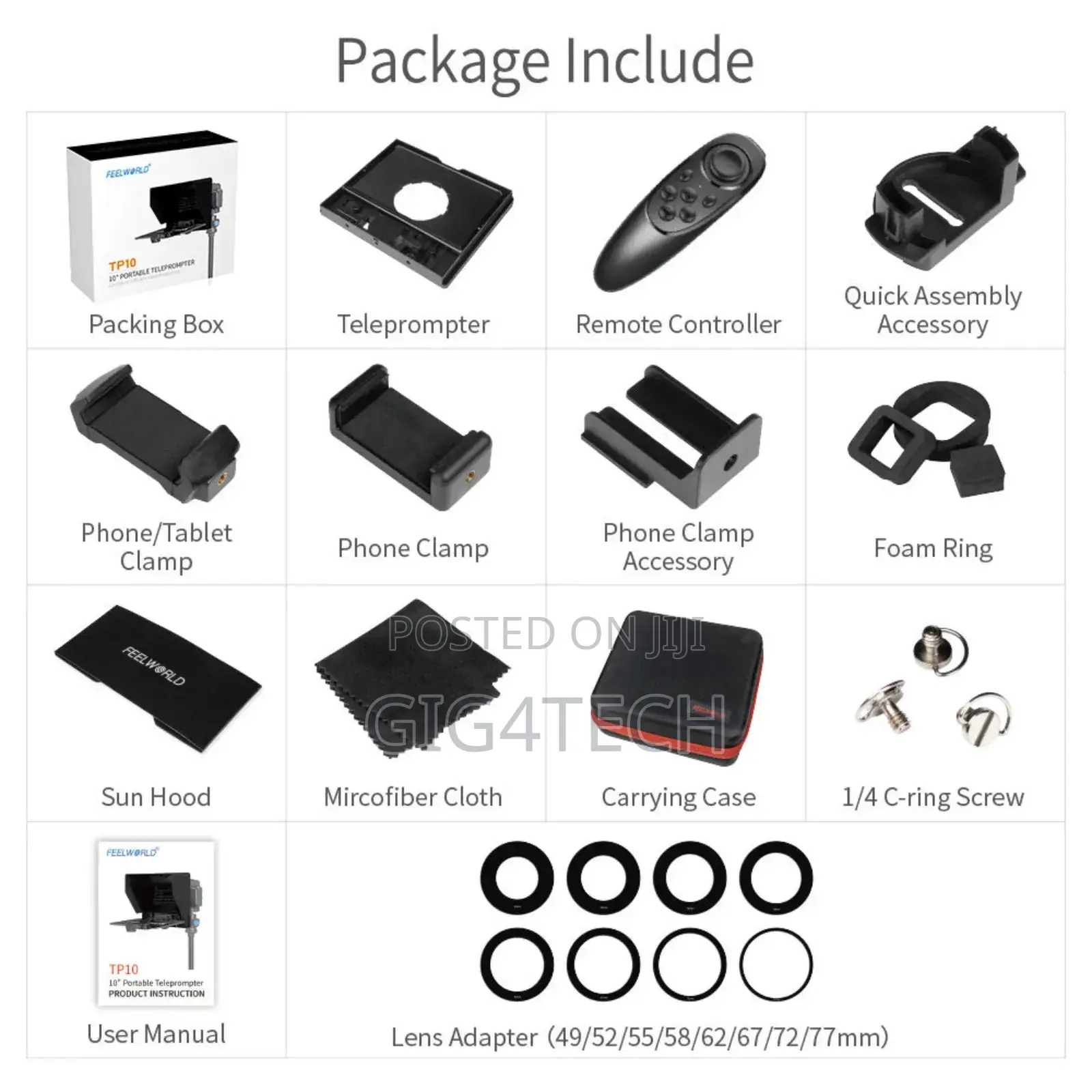 FEELWORLD TP10 Portable 10" Folding Teleprompter