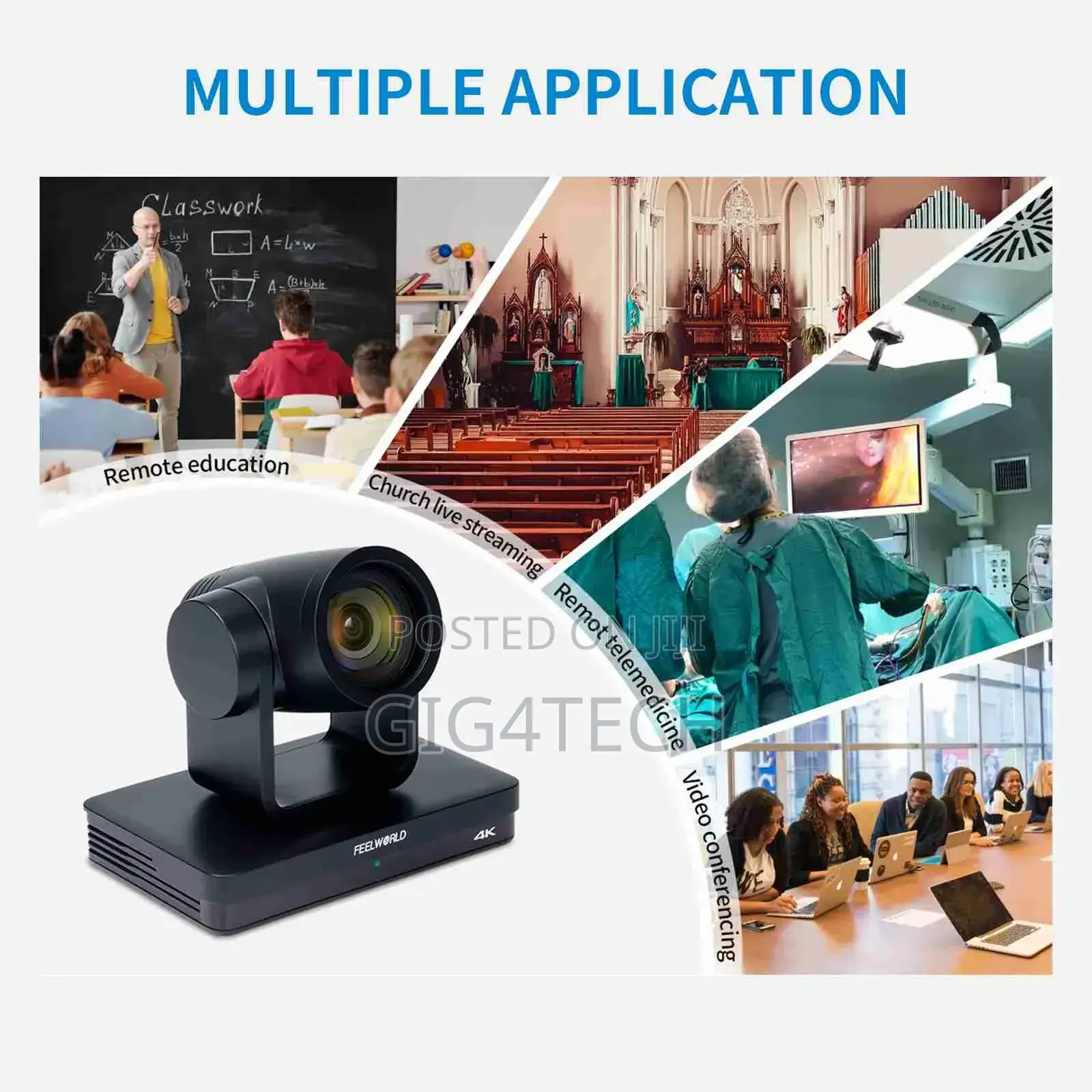 Feelworld Uhd4k12x PTZ Camera Sdi Hdmi Usb Ip Live Streaming