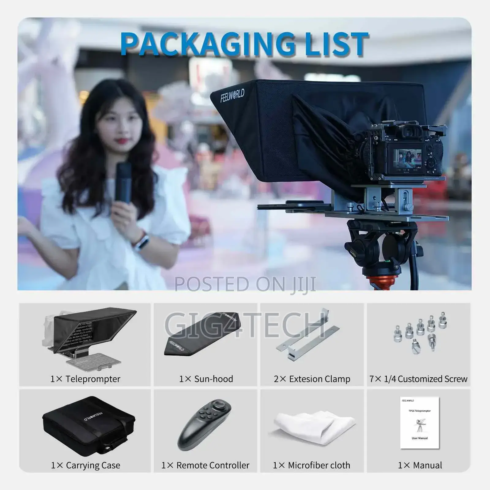 Feelworld Tp16 16 Inch Folding Teleprompter
