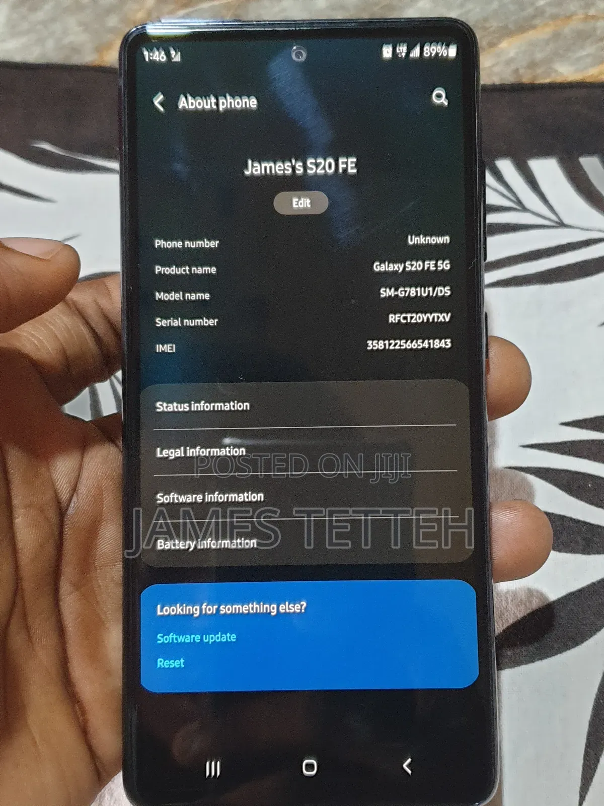 Samsung Galaxy S20 FE 5G SD865 128 GB Blue