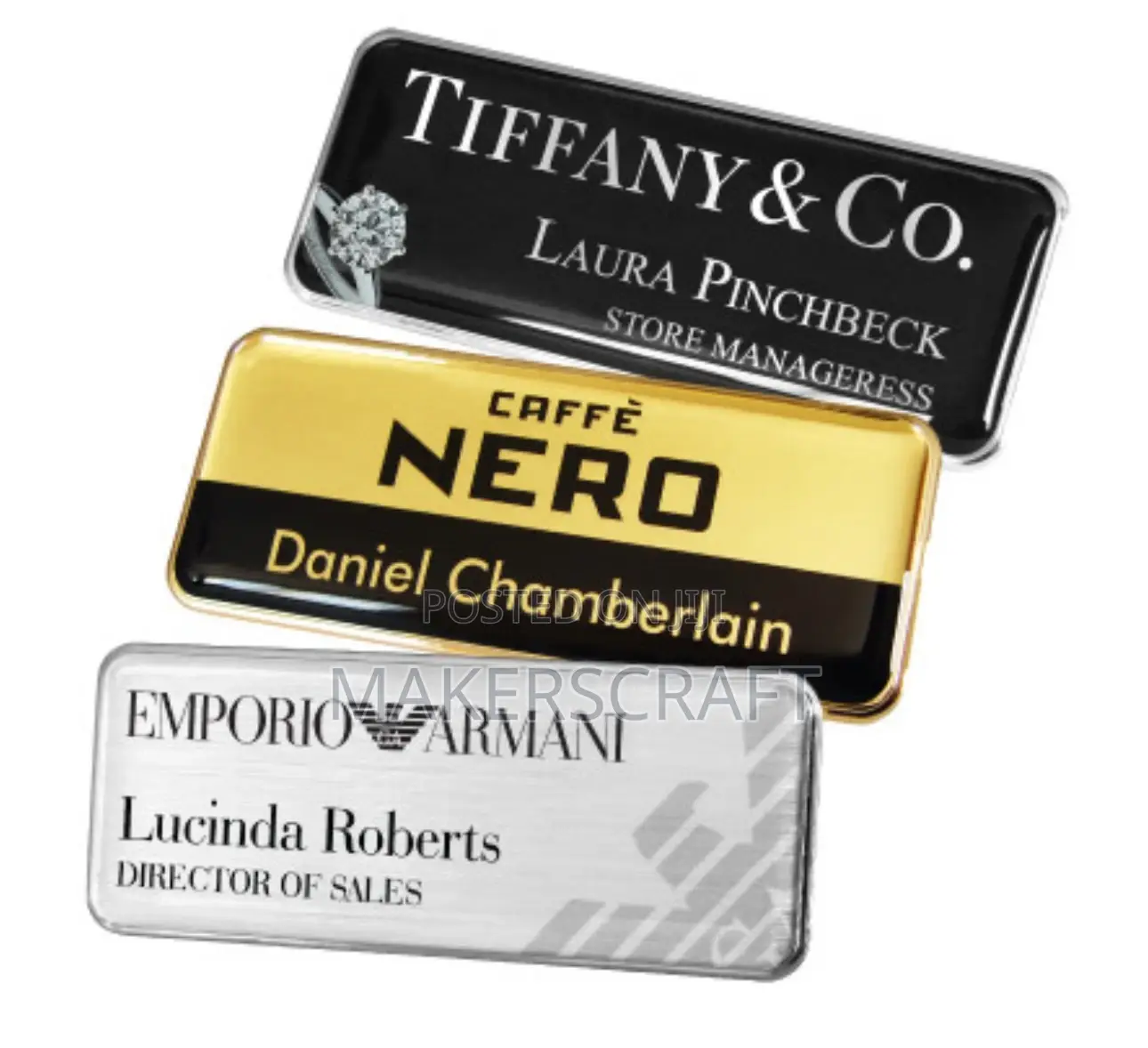 Quality Metal Domed Badges / Name Tags
