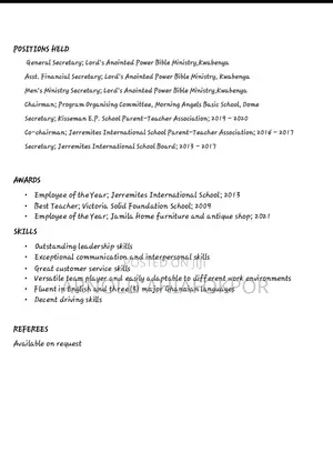 My General CV
