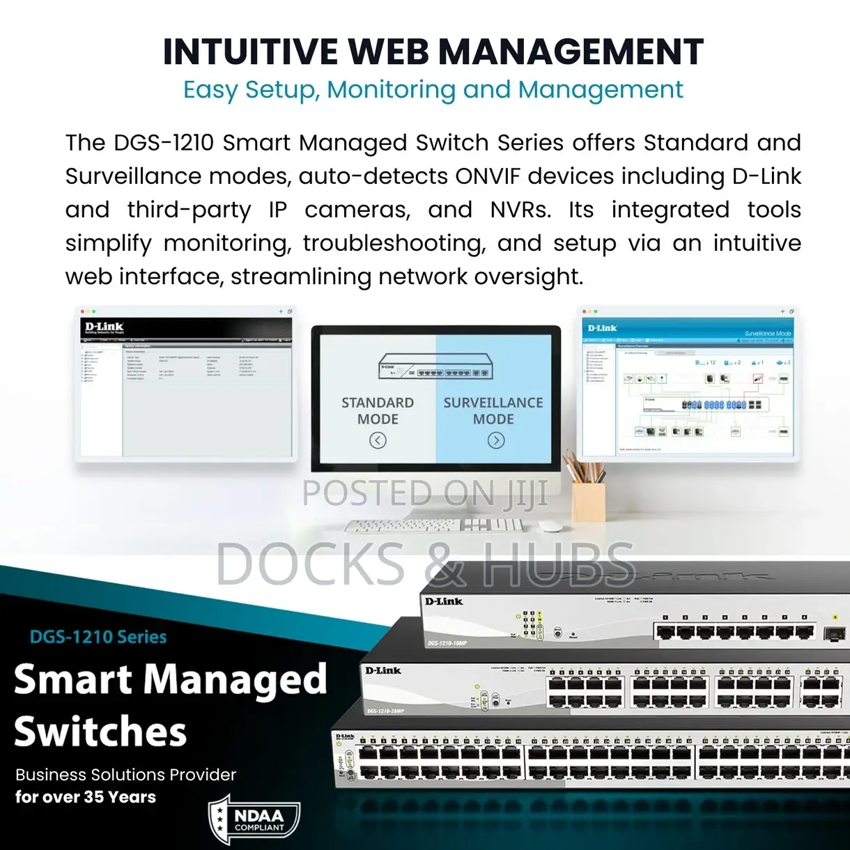 D-Link 52-Port Smart Managed Switch | 48 Gbe + 4 SFP Ports