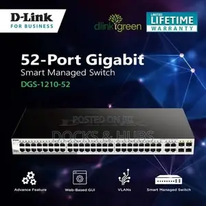 D-Link 52-Port Smart Managed Switch | 48 Gbe + 4 SFP Ports