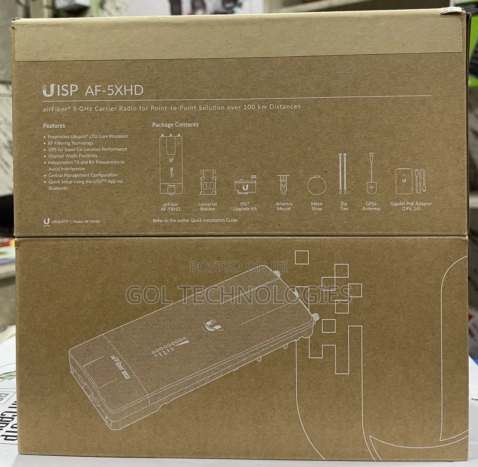 Ubiquiti Airfiber Af-5xhd Point-to-point Over 100km Distance