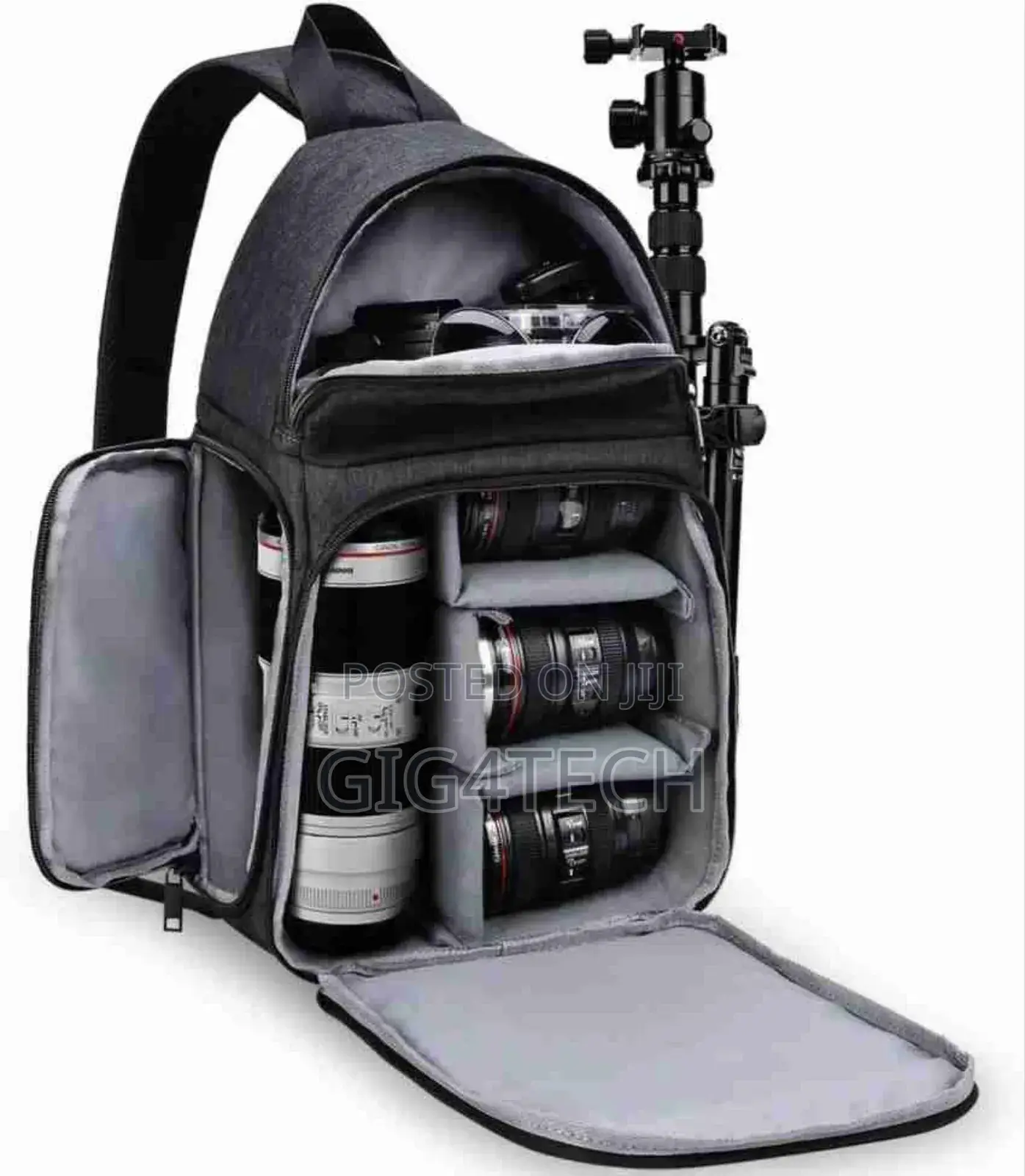 Camera Bag With Partitions and Tripod Holder