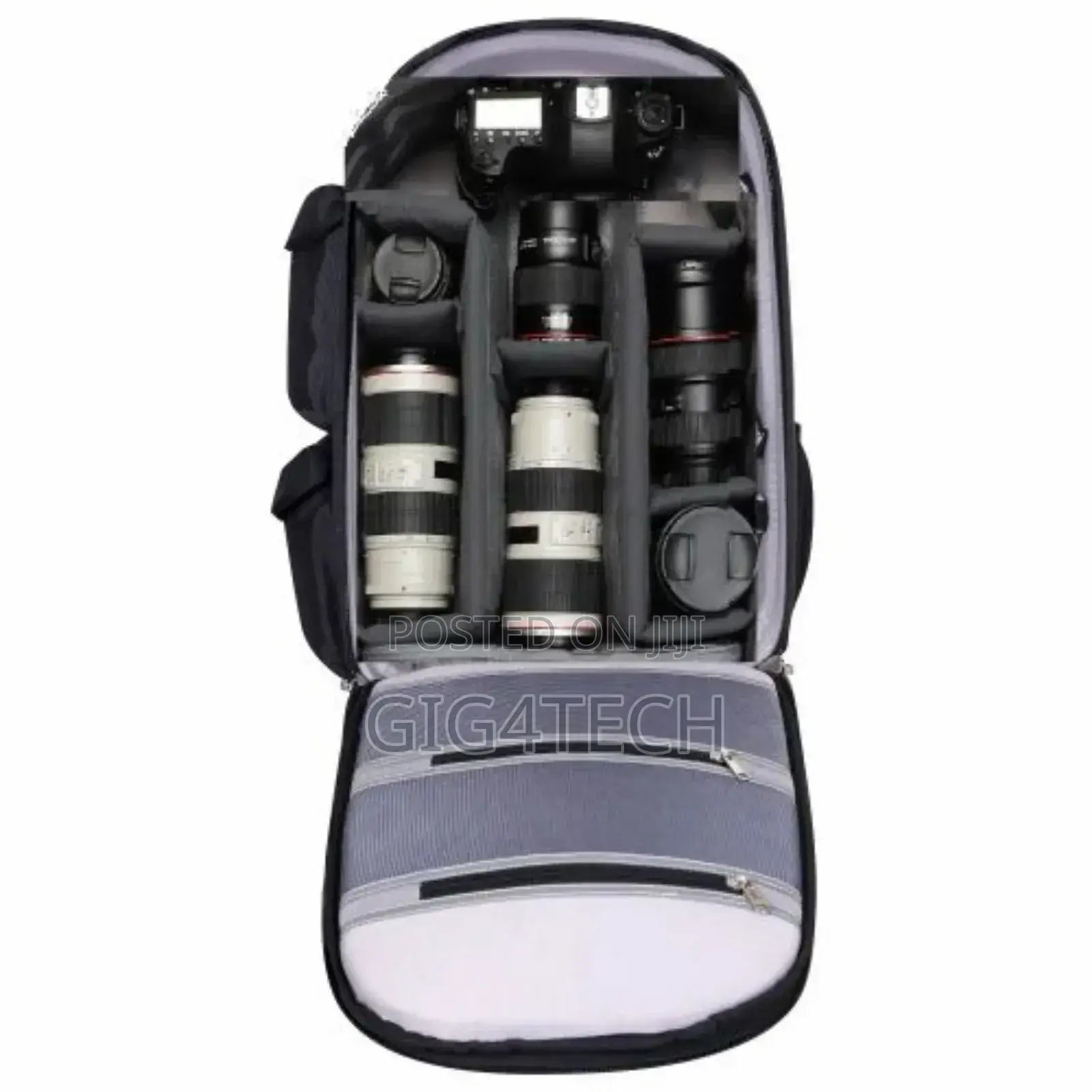 Camera Bag With Partitions and Tripod Holder