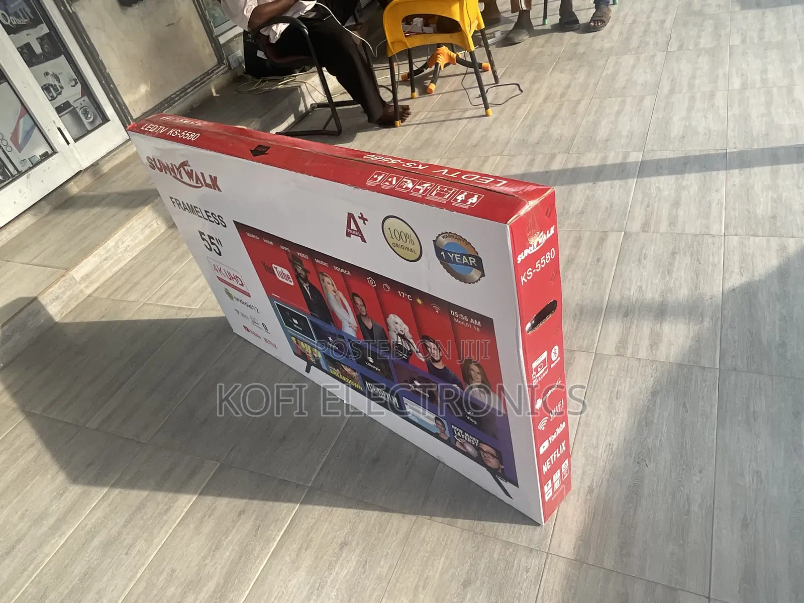 Sunnywalk 55′′ 4K Ultra HD Android Smart Bezel-less TV