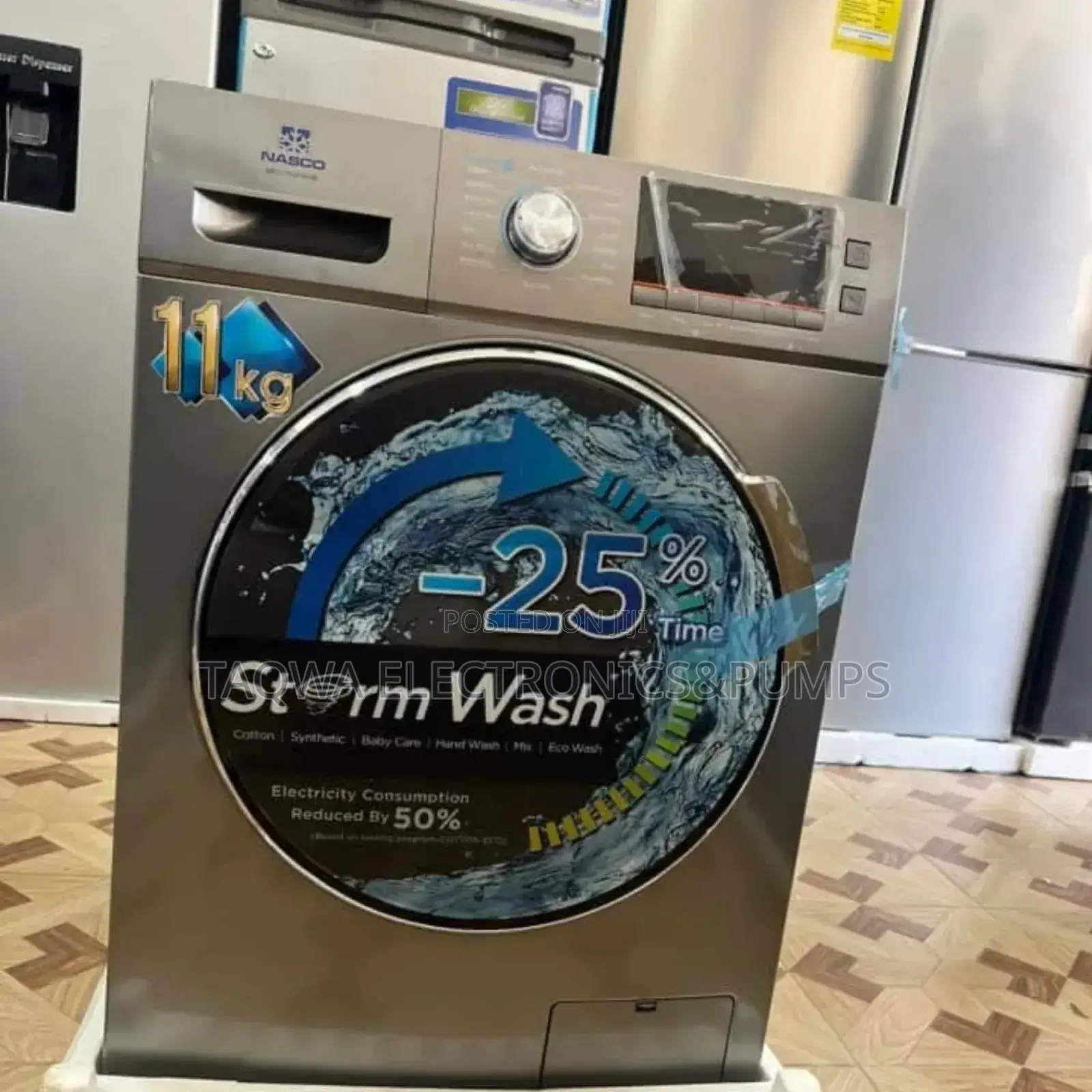 Trusted Nasco 11.0kg Front Load Washing Machine