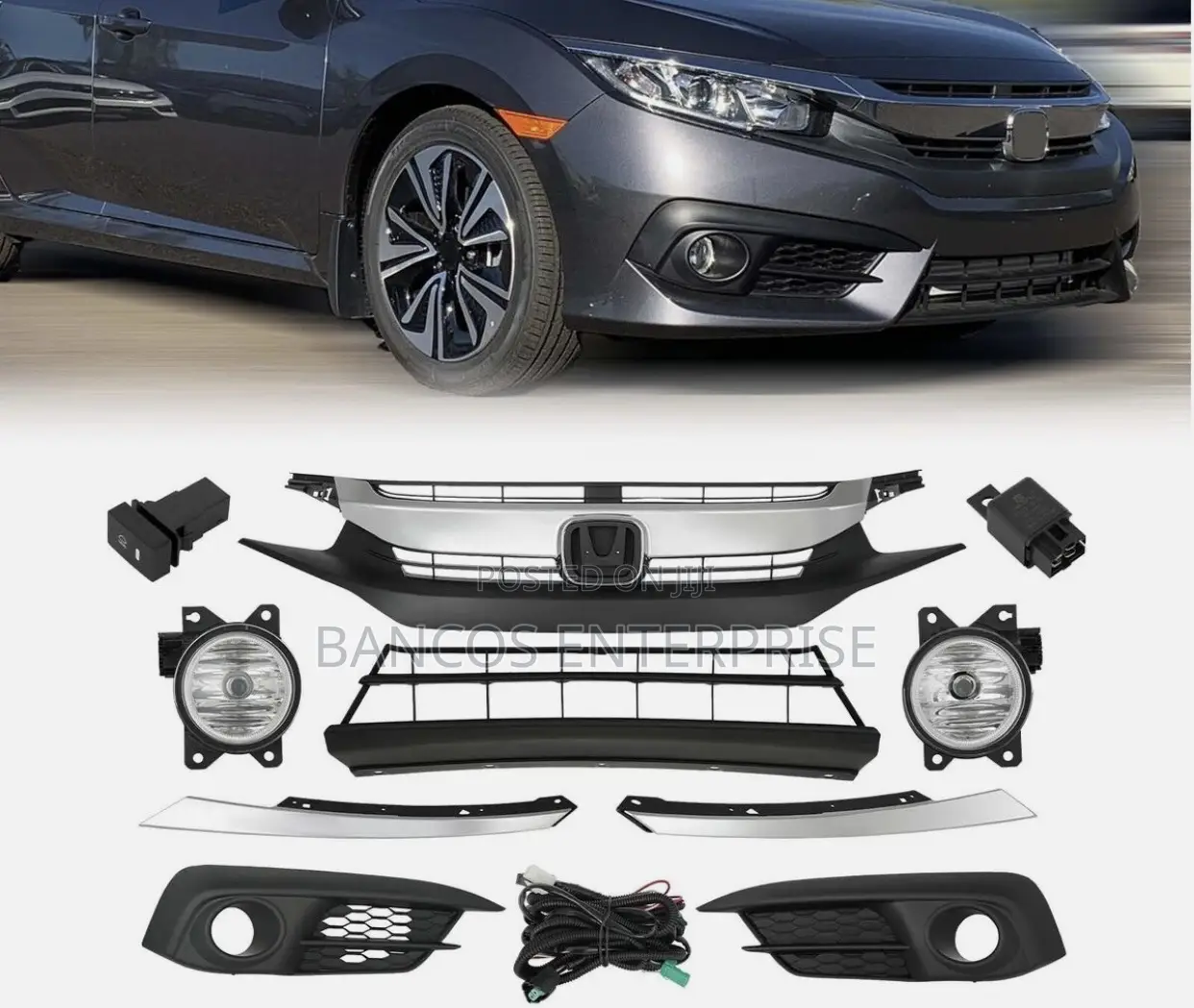 Honda Civic 2016-2018 Front Grille Complete