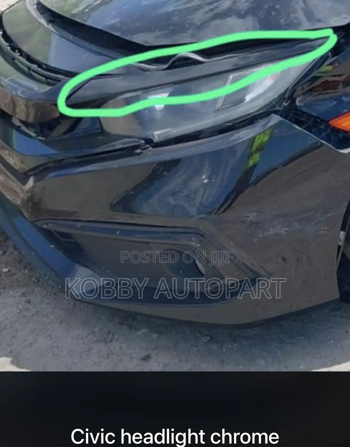 Honda Civic Headlight Chrome Moulding 2019 2020 2021