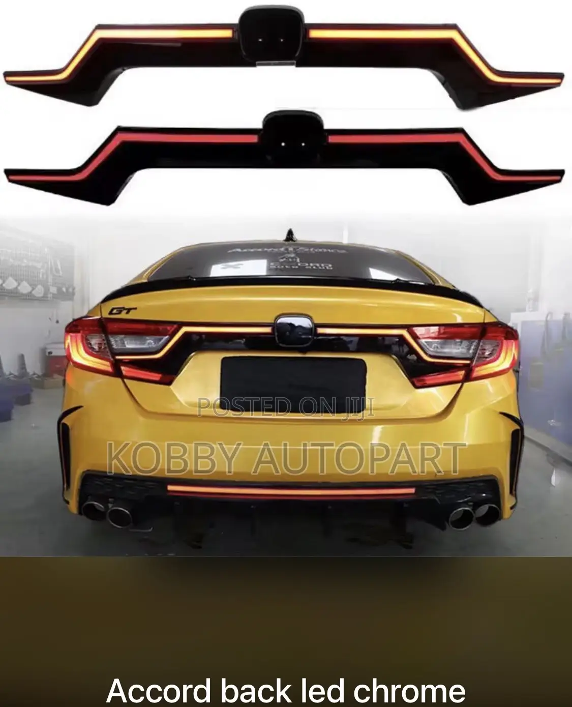 Honda Accord Boot Led Chrome Spoiler 2018 - 2023