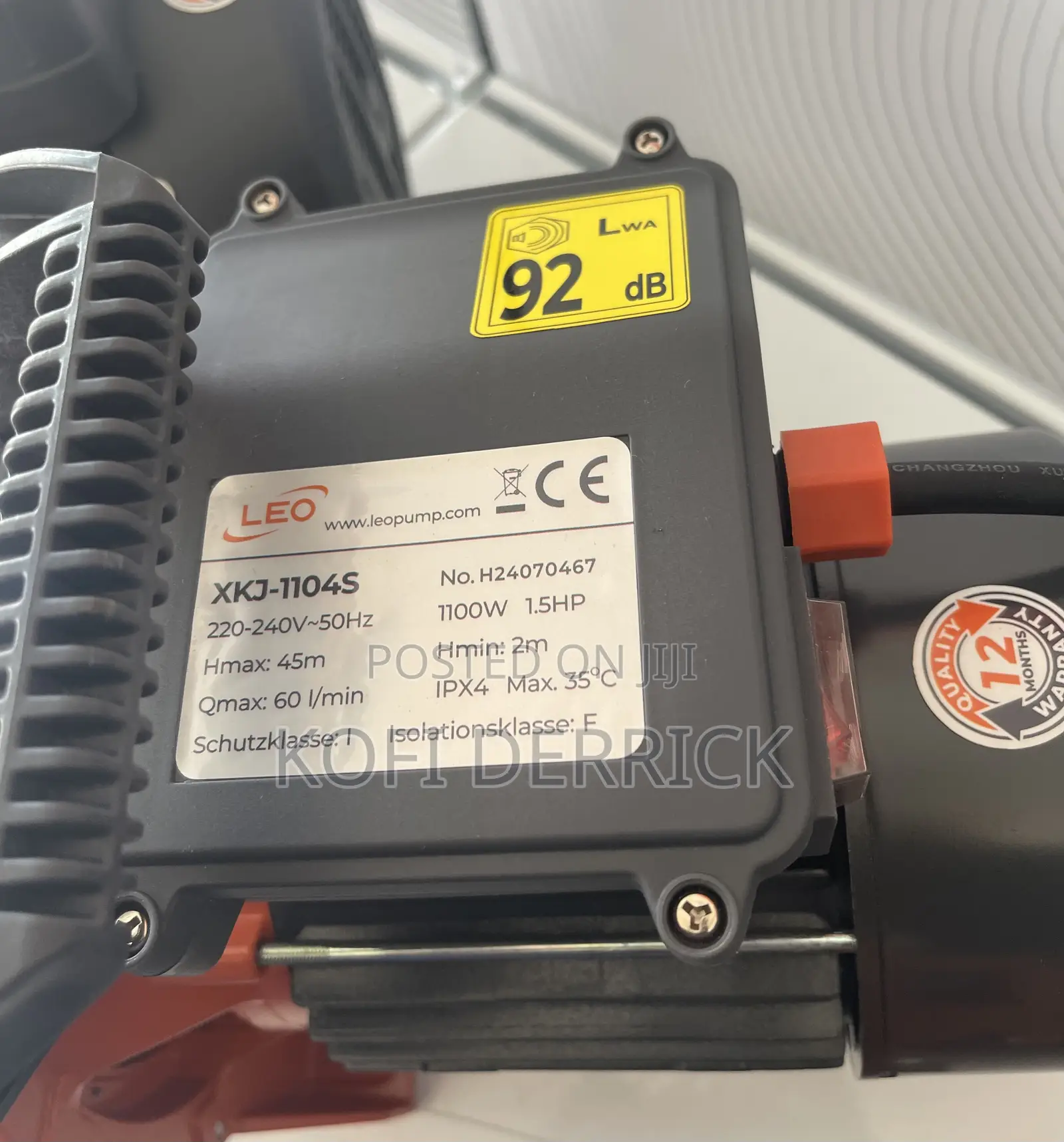 1.5hp Jet Pump - Leo Water Pump (Stainless Steel)