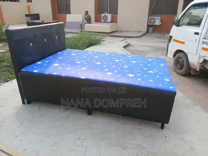 Blue and Black Inbuilt Double Bed