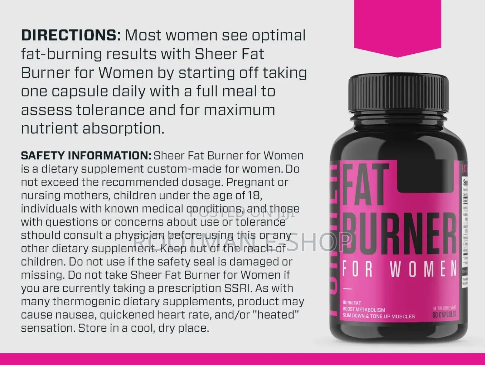 60 Capsules Women Fat Burner
