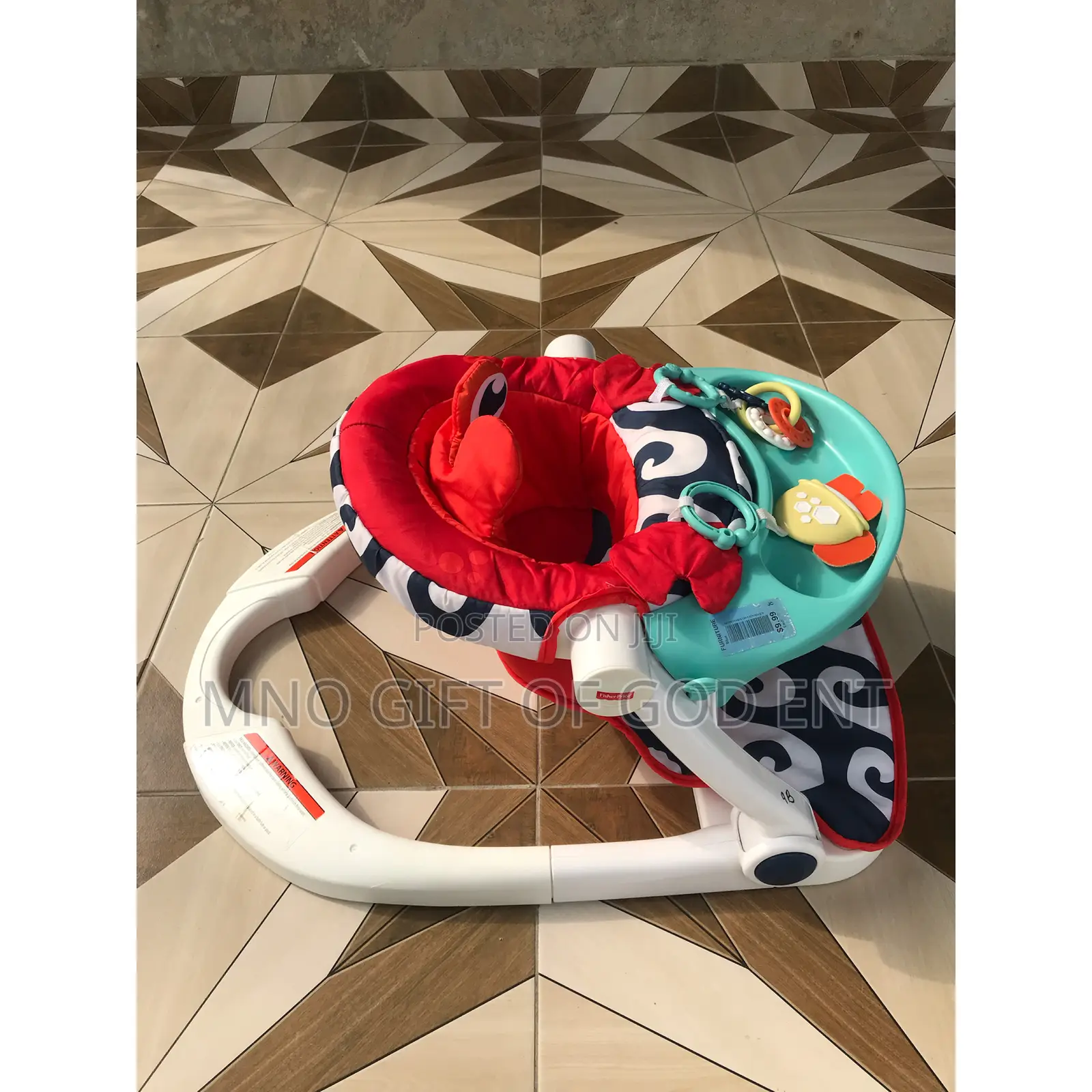 Fisher-Price Sit-Me-Up Floor Seat With Tray, Crab From U.S.