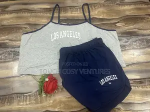 Elegant Spaghetti Hand Crop Top and Short