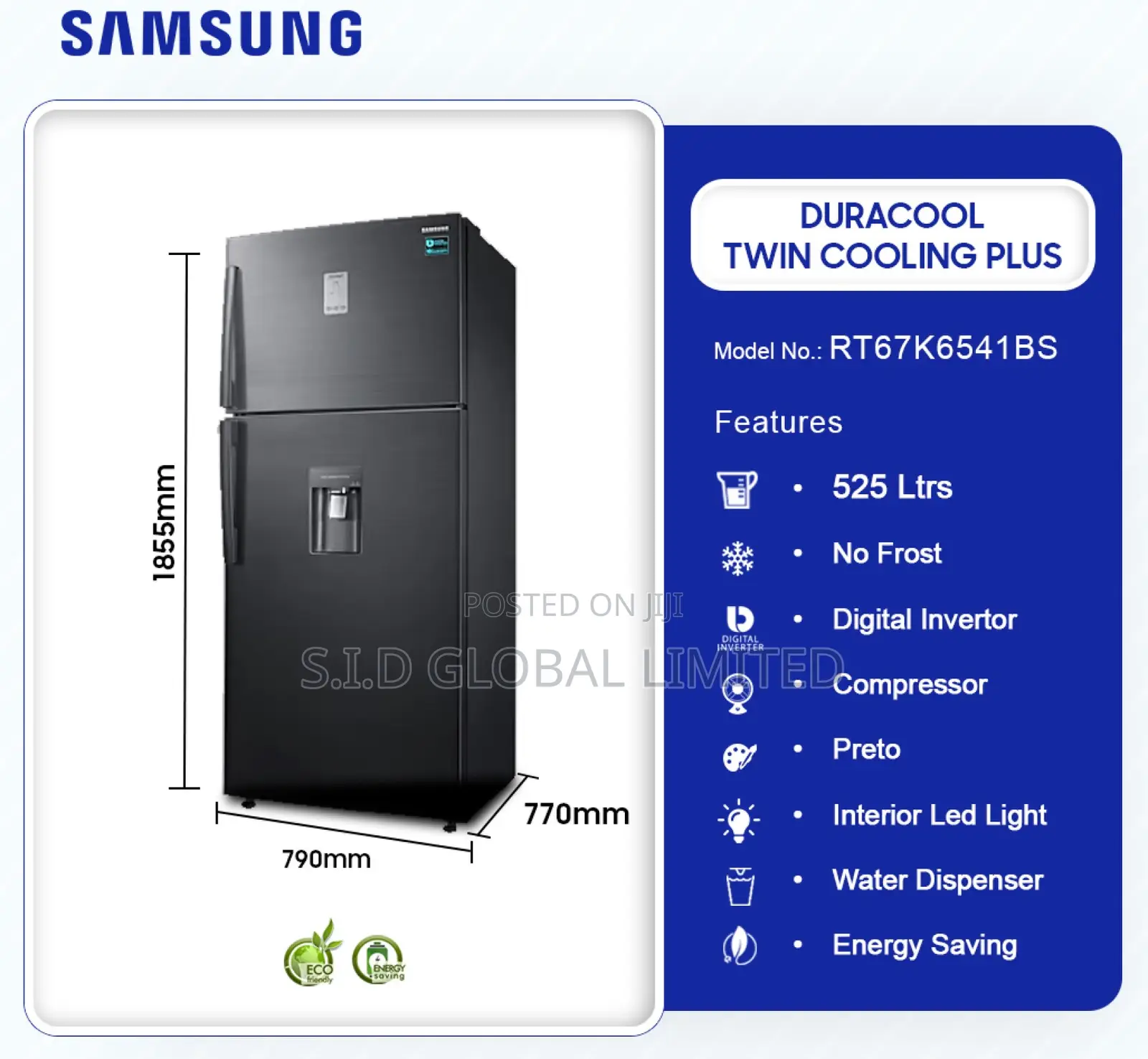 Store Smart With Samsung RT67K6541BS Fridge Topmount Freezer