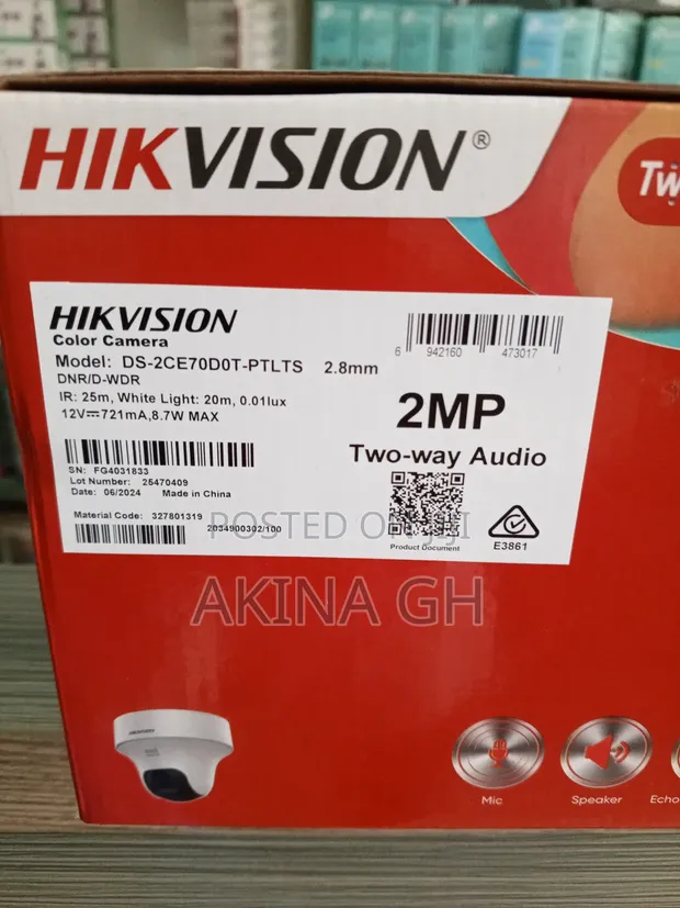 Hikvision 2mp Two Way Audio Colorvu Fixed Pt Analog Camera 2