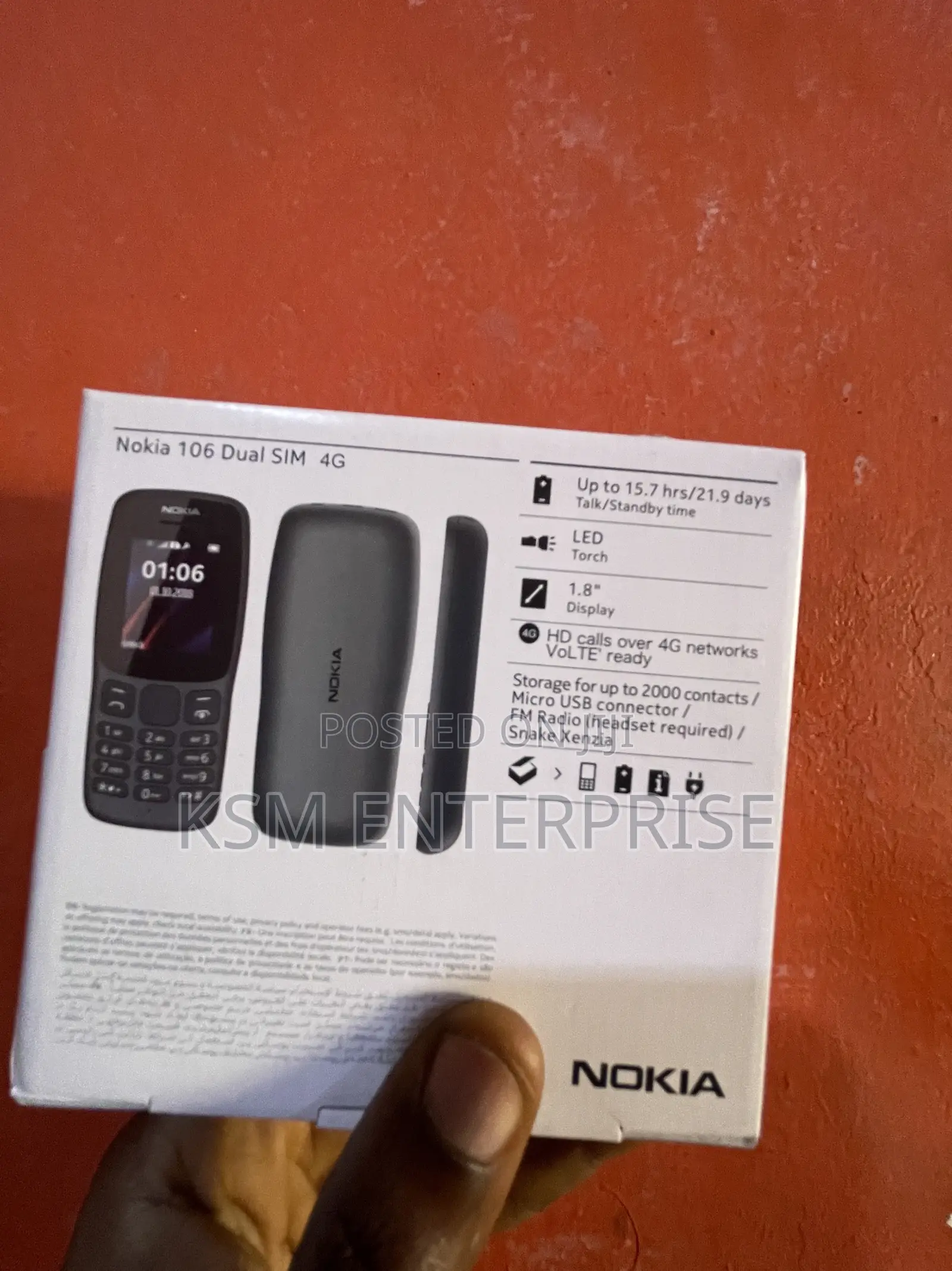 New Nokia 106 Black