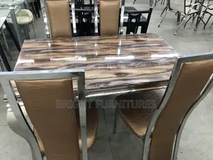 Foreign Quality Marble Dining Table With Four Chairs