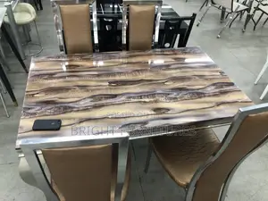 Foreign Quality Marble Dining Table With Four Chairs