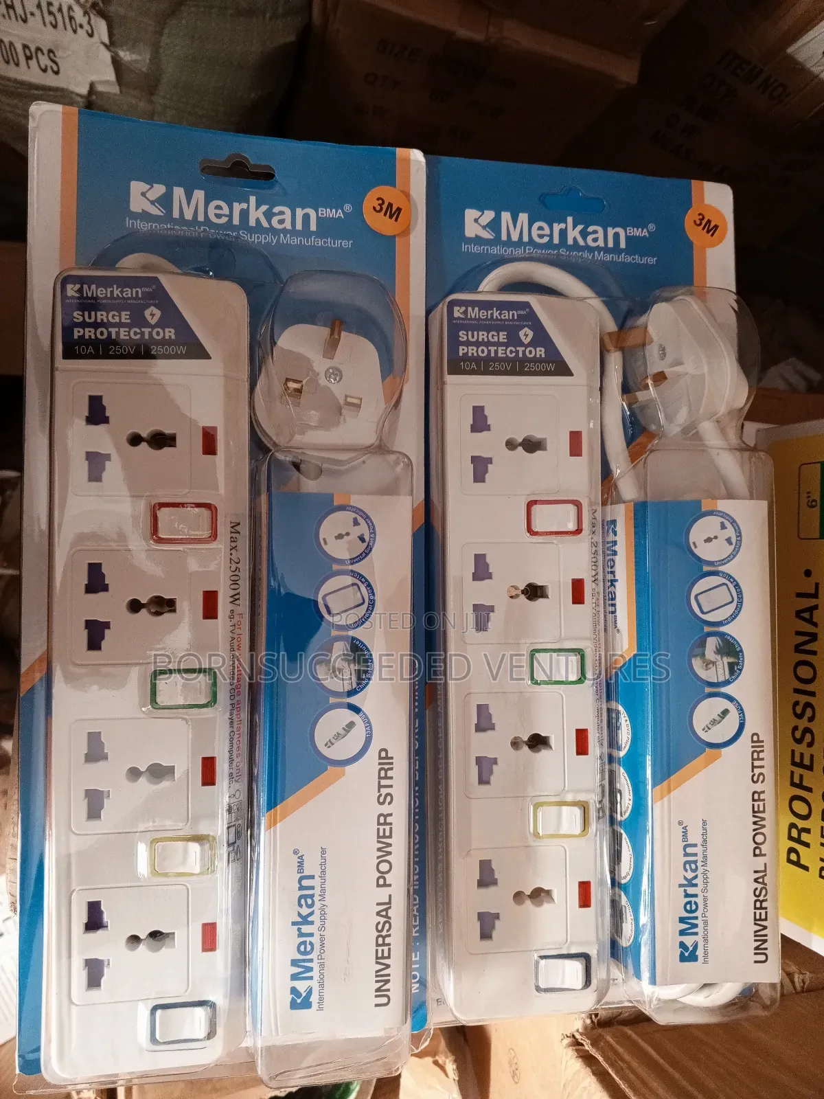 Merkan 4 Way Multi Plug 3m
