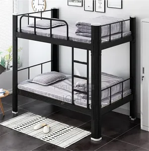 Single 200 by 100cm Metal Bunk Bed White