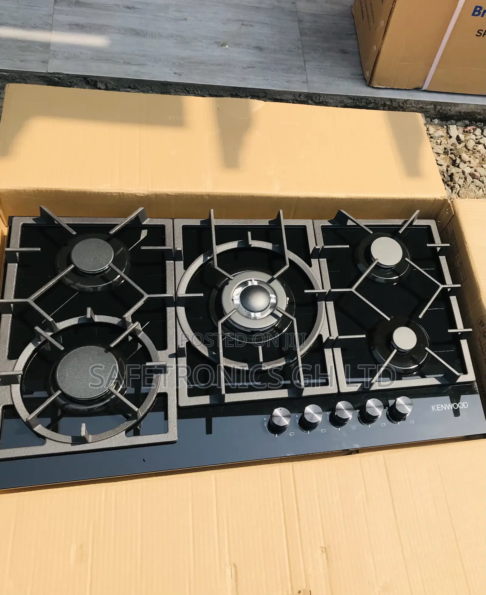 Sealed 90cm Kenwood Black 5 Gas Hobs in-Built