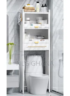2-layer Multifunctional Over Toilet Bathroom Organizer With