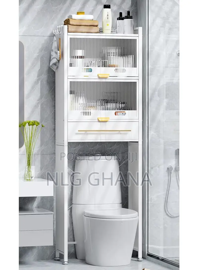 2-layer Multifunctional Over Toilet Bathroom Organizer With