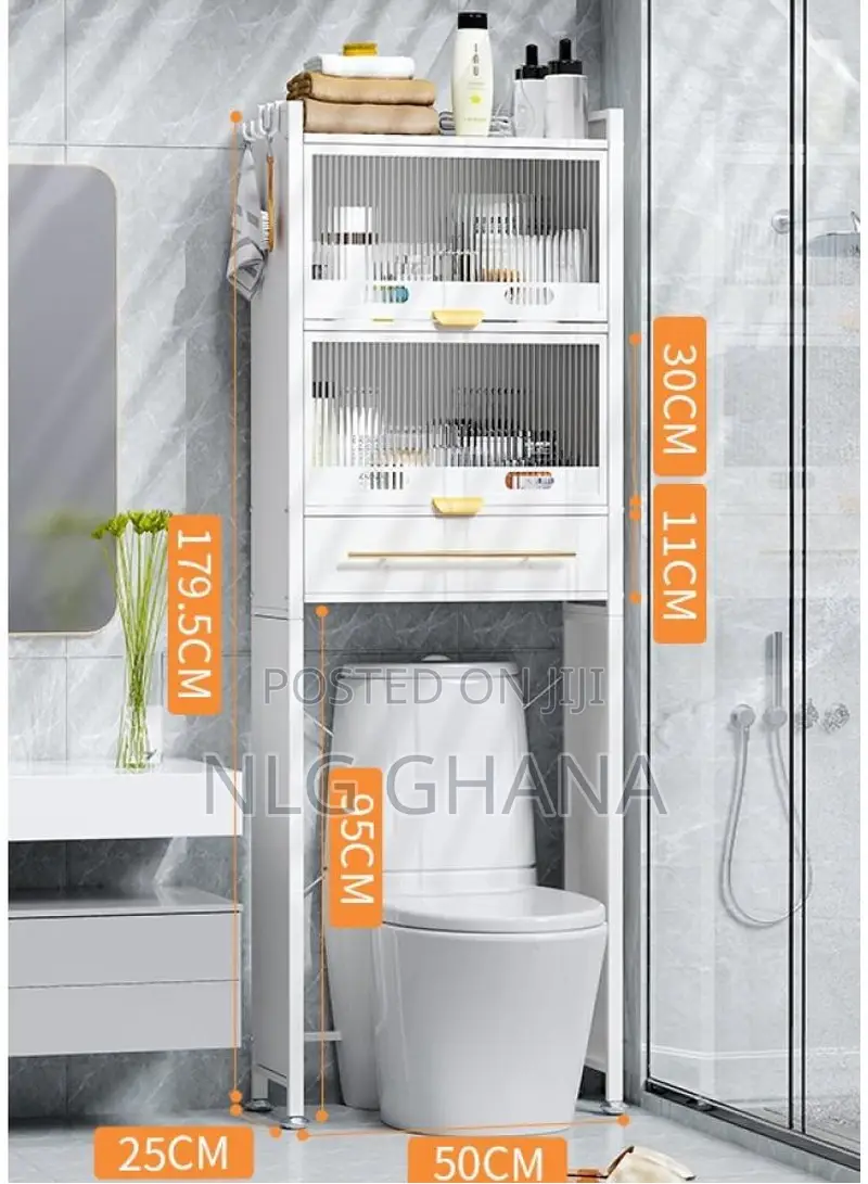 2-layer Multifunctional Over Toilet Bathroom Organizer With