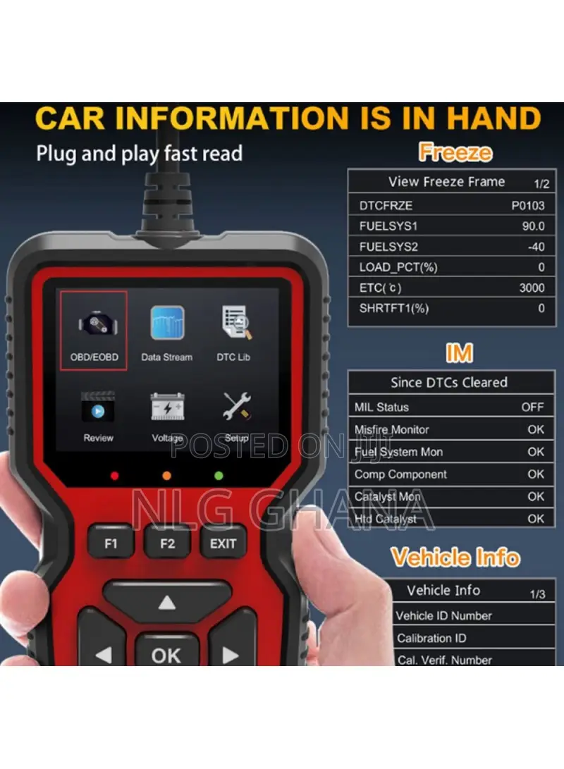 2.8-Inch Car Fault Diagnostic Instrument Engine Fault Readin