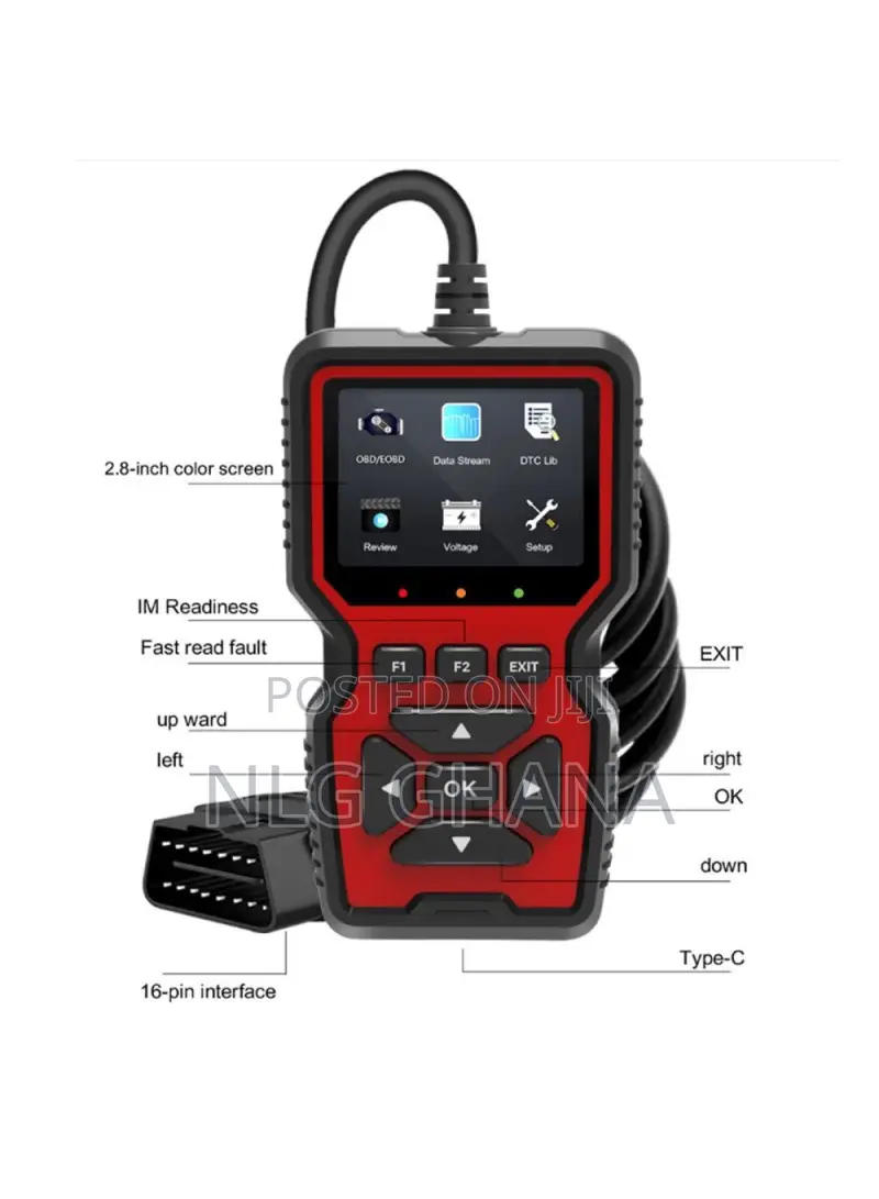 2.8-Inch Car Fault Diagnostic Instrument Engine Fault Readin