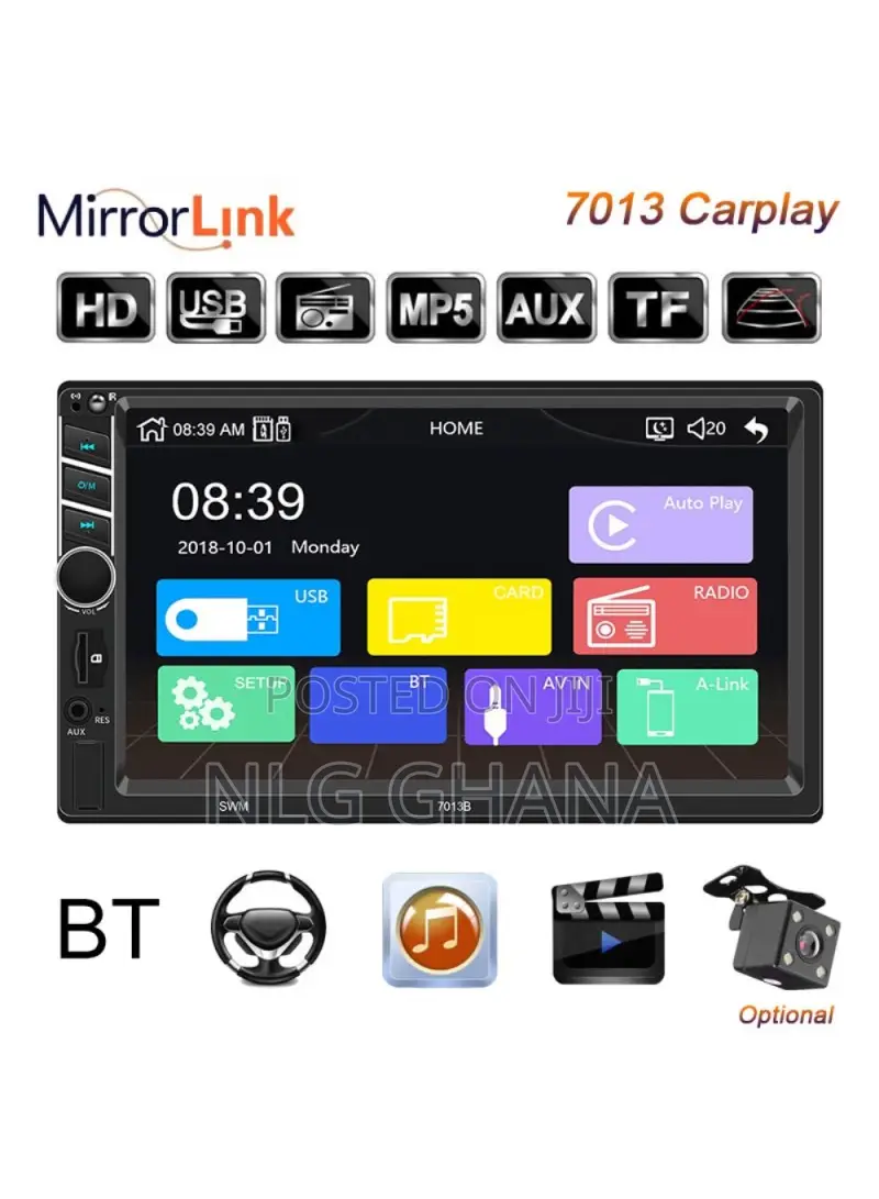 7" Car Mp5 Player Bluetooth Multimedia Fm Radio Audio Receiv
