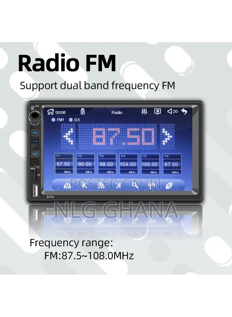 7" Car Mp5 Player Fm Car Radio Bluetooth Multimedia Support