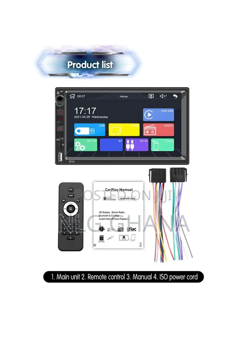 7" Car Mp5 Player Fm Car Radio Bluetooth Multimedia Support
