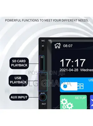 Car Mp5 Player 7-Inch Fm Car Radio Bluetooth Multimedia Supp