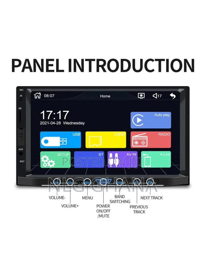 Car Mp5 Player 7-Inch Fm Car Radio Bluetooth Multimedia Supp