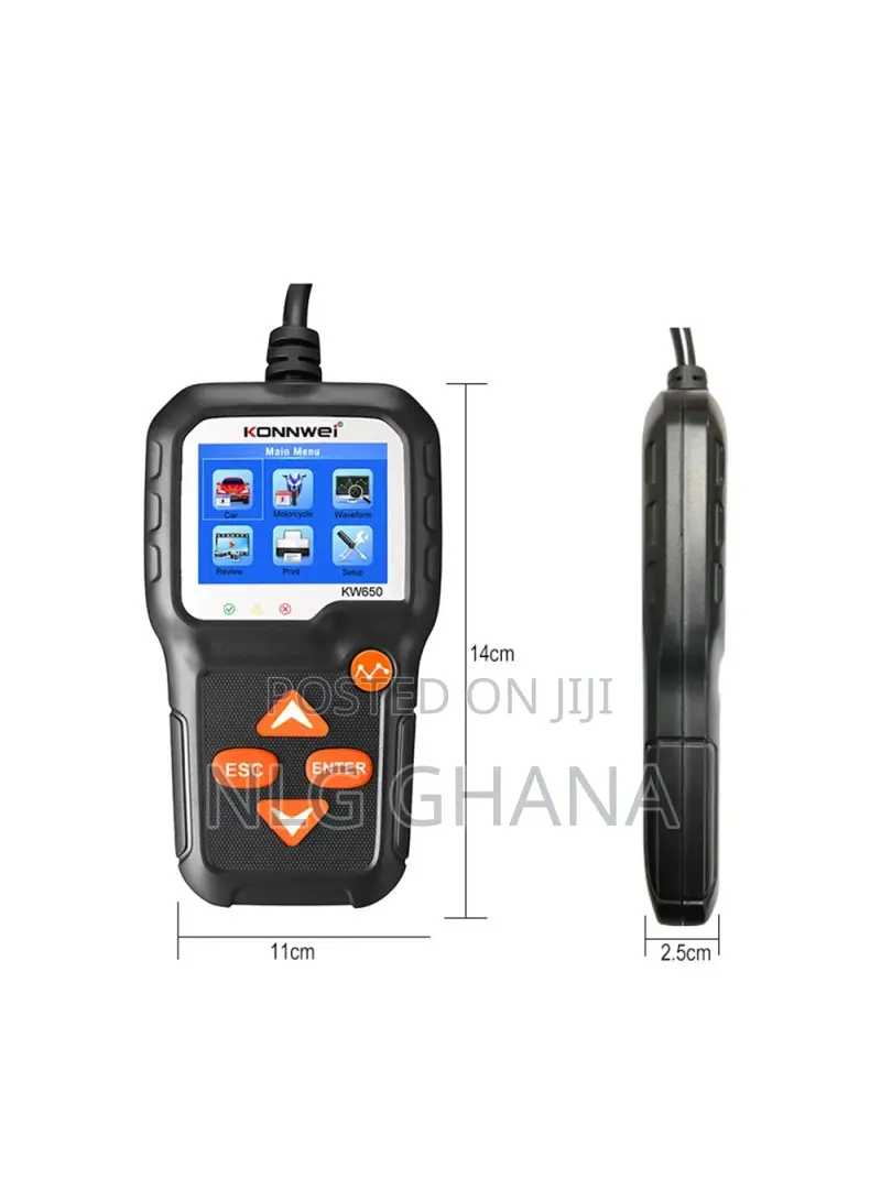 Konnwei Kw650 6-12v Car Motorcycle Battery Tester Charging C