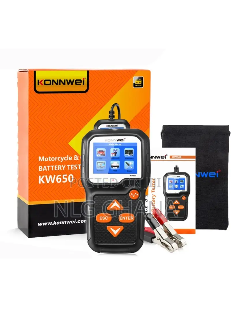 Konnwei Kw650 6-12v Car Motorcycle Battery Tester Charging C