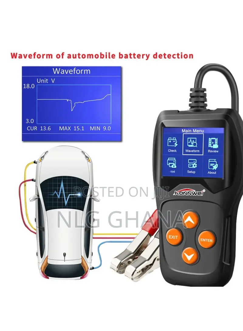 12V Car Battery Tester 100 to 2000cca 12 Volt Battery Tools